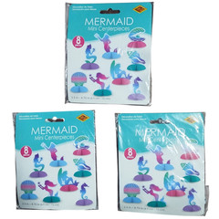 Mermaid Mini Centerpiece 8 Pc Tissue Paper Birthday Party Decorations 3 Sets