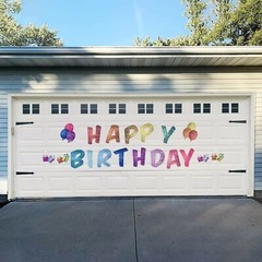 VictoryStore Jumbo Rainbow Sparkle Happy Birthday Magnet Decoration Set Large…