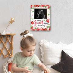 Strawberry Baby Shower Decorations, Baby Shower Sign Picture Frame, Berry Sweet