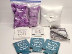 Bride Bachelorette Wedding Party BUNDLE Balloons Flower Pedals Koozies Garter