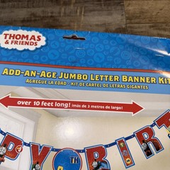 Thomas & Friends Add An Age Jumbo Letter Banner Kit Party Decoration — New