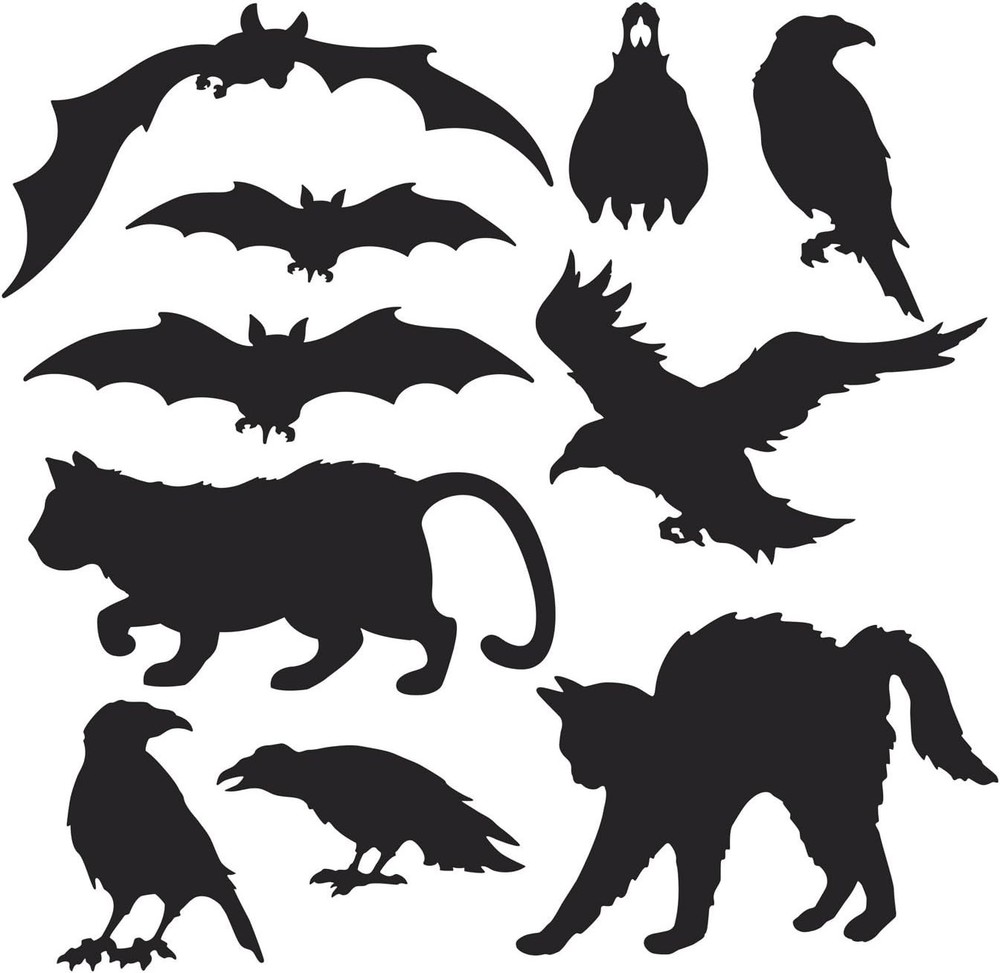 Halloween Silhouettes Haunted House Carnival Party Hanging Wall Decoration