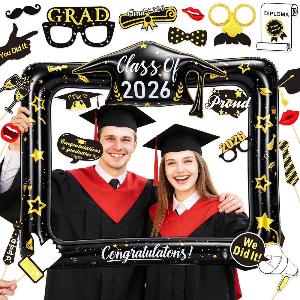 2026 Graduation Photo Booth Props Set Including Inflatable Photo Booth Frame …
