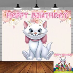 Marie Cat Party Supplies Party DecorationBackdrop Banner Background Vinyl 7x5ft