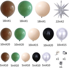 Galaxy Wars Party Decorations 149Pcs Sage Green Brown Balloon Garland Arch Kit S