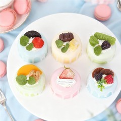 6 PCS Fake Cupcake Jam Artificial Cake Dessert Faux Food Model Photo Display