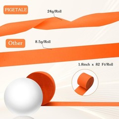 Versatile Crepe Paper Streamers – 8 Rolls, 656ft for Birthday & Holiday Events