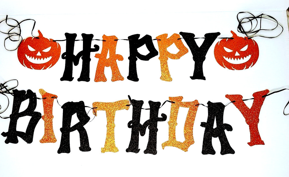 Party Lot Items Halloween Oct Birthday Banner Picks Gift Bags Stress Toys & More