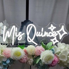 Mis Quince Neon Sign for Wall Decor,Happy Birthday Neon Signs for Bedroom Wal…