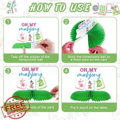 Weekgrat 10 Mahjong Honeycomb Centerpieces Decor
