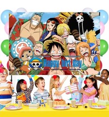 Anime Theme Birthday Party Backdrop Decoration, 5×3.5ft Happy Birthday Backdrop