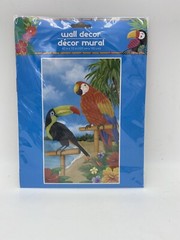 NEW Tropical Birds Beach Wall Mural 42×72” Luau Summer Party Photo Backdrop