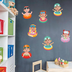 36 Pcs Summer Paper Cutouts Cardboard Cut Outs Swim Ring Cutouts with Photo Spac