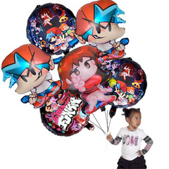 6 friday night funkin balloon party happy birthday supplies decoration theme foi