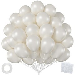Set De 100 Globos De Blancos Metalicos Para Fiestas Cumpleaños Bodas 12 Pulgadas