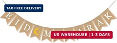 Eid Mubarak Banner Mubarak Party Decoration Ramadan Party Decorations Supplies (