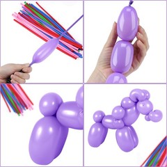 100Pcs 260 Balloons with 1 Hand Balloon Pump Kit Professional Premium