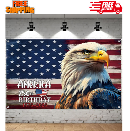 250Th Anniversary Banner American Photo Backdrop Patriotic Banner 4Th of July De