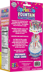 Sprinkle Fountain Birthday Candle with 32 Candles, Reusable Spinning Birth Ca…
