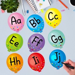 36 Pcs Colorful Balloon Cutouts Assorted Color Paper Balloon Cutouts for Bull…