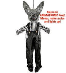 Haunted Dancing Rabbit Halloween Decoration Prop Animatronic Moving Horror