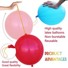 30Pcs Punch Balloons, Thickened Neon Punching Balloon Heavy Duty Party Favors…