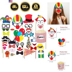 Photo Booth Props Carnival Halloween Birthday Party Decorations 36pcs