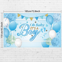 Baby Shower Party Backdrop Decorations, Large Durable Fabric Made Baby Shower Ba