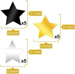 KatchOn, Black Gold and Silver Star Hanging Swirls- Pack of 30, No DIY | Star…