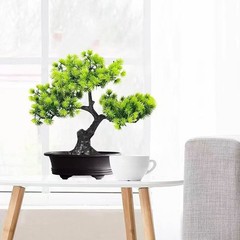 Artificial Bonsai Tree for Farmhouse Decor Realistic Green Faux Plant 1 Unit