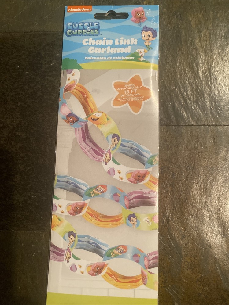 Bubble Guppies TV Birthday Party Decoration Chain Link Garland New