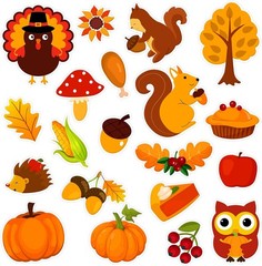 20 PCS Autumn Clings Fall Thick Gel Cling Window Decals Multicolor