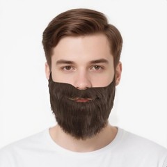 Fake Brown Beard and Mustache Costume Accessories for Men Halloween Cosplay (…
