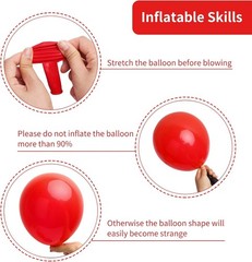 Red Balloons 129pcs Different Sizes 18 12 10 5 Inch for Garland Arch Kit, Lat…