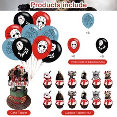 Friday The 13th Party Supplies,Horror Movie Jason Party Decorations Includes …