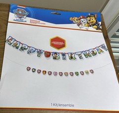 NWT Paw Patrol Customizable Happy Birthday Banner 10.75 Ft. & 6Ft. Puppy Dog