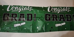 FREE Green 2026 Congratulations Graduation Plastic Tablecloth 52 x 106 New US