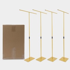 ‌4* Wedding Backdrop Stands Metal Tabletop Height Adjustable Backdrop Stand Gold