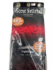 Amscan Halloween Scene Setters Room Roll Wall Frightful Fangs Bats Backdrop 40′