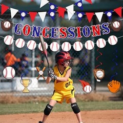 Baseball Party Decorations Baseball Concessions Banner Triangle Bunting