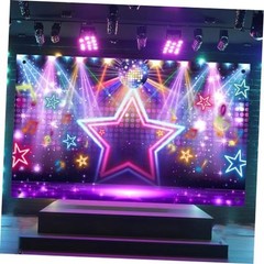 Singer Birthday Party Backdrop Disco Stage Backdrop Music Party Decorations