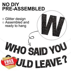 BEISHIDA Glitter Black Retirement Banner