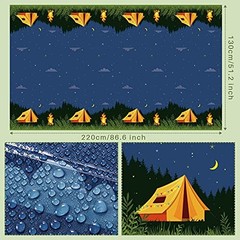 Pieces Camping Party Decorations Camping Tablecloth Plastic Rectangular 2