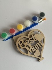Children’s Craft / Paint Your Own/ Wooden Hearts / Mum Birthday / Best Mum