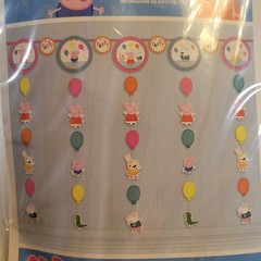 Peppa Pig Party Decor Kit Scene Setters Banner Swirl Hanging Props 31pc Bundle