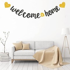 Welcome Home Banner with Two Heart and A Vivid Home Sign Flash Party