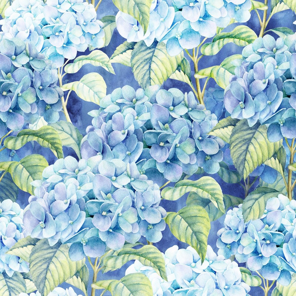 Hydrangea Napkins Hortensia Floral Napkins BLUE HYDRANGEA Cocktail Napkins 20pcs