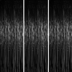 .x 6.6 ft Foil Fringe Backdrop Curtains, Tinsel Streamers Party 3 Black