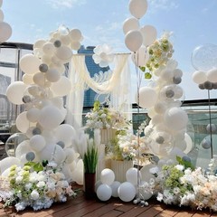 Awenztech White Balloons 12 Inch White Latex Balloons 50Pcs Party Balloon For