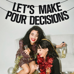 Let’S Make Pour Decision Banner, Girl’S Night, Wine Party Banner, Bachelorette P